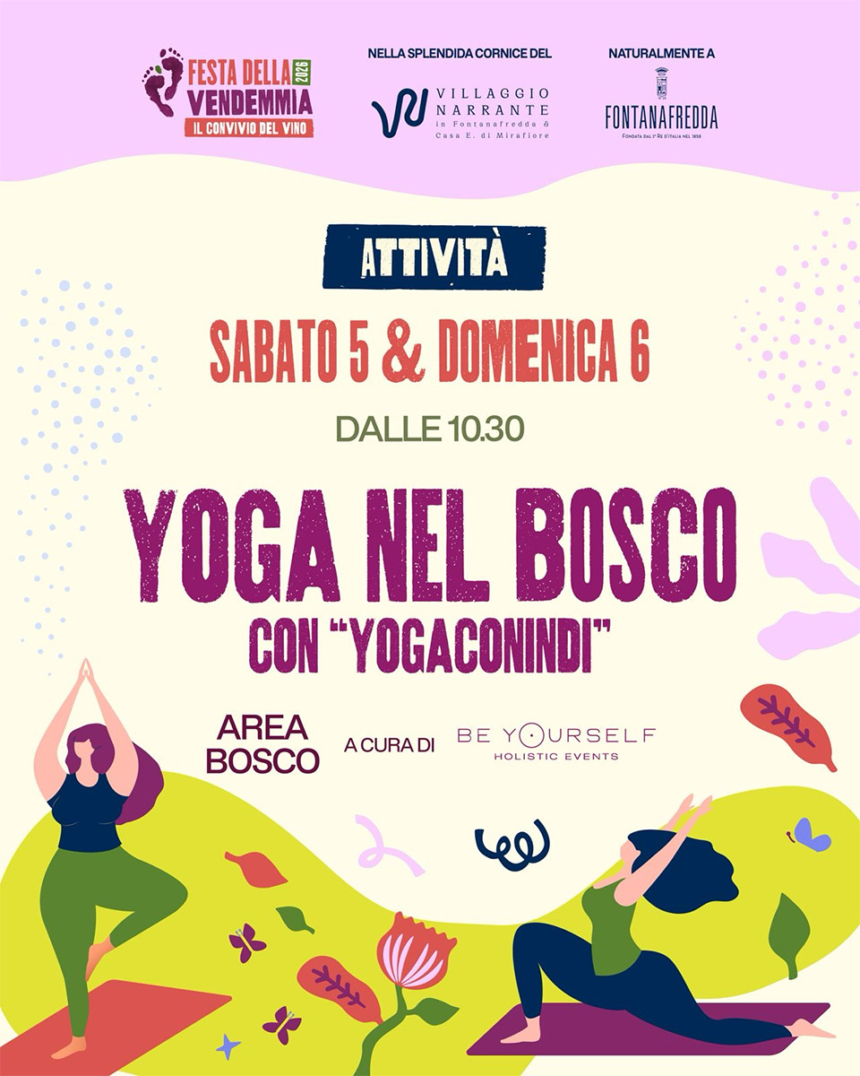 Yoga nel bosco - in occasione della festa della vendemmia di Villaggio Narrante i 5 e il 6 settembre 2026