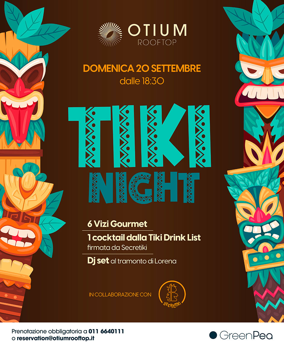 cocktail hour tiki night da otium rooftop