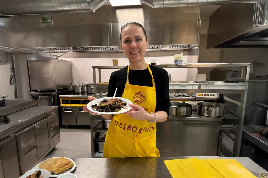 Stefania Grandinetti - Coldiretti workshop di cucina a Torino con prodotti km0
