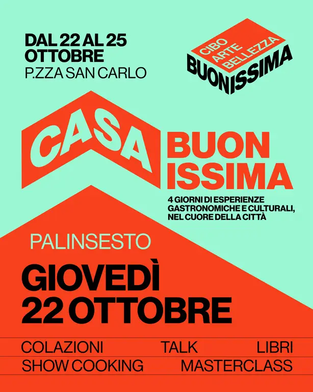 Casa Buonissima - giovedì 22 ottobre in piazza s.carlo a Torino